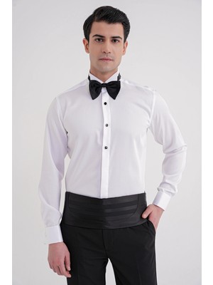 Efor Gk 750 Gömlek Slim Beyaz Klasik