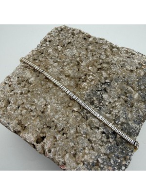 Mare Accessories Gold Detaylı Gümüş Renk Çelik Bileklik