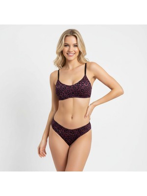 Bonbon Kadın Balensiz Desteksiz Scoop Bralet Sütyen ve Slip Külot 2'li Takım BB2255