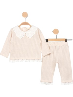Myroka Kız Bebek 2'li Takım Krem