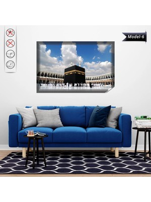 Akıllı Kağıt Kabe Tablo - Poster Dini (Model- 6)
