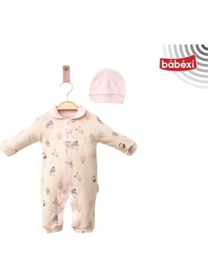 Myroka Baskılı Yakalı Tulum Pembe