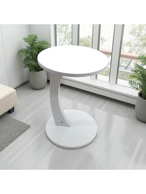 Mobilyacın Dolunay Yan Sehpa C Sehpa Beyaz