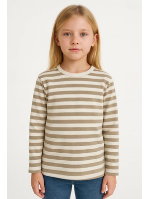 Buufuu Unisex Çocuk Tişört Uzun Kollu Pamuklu Üst