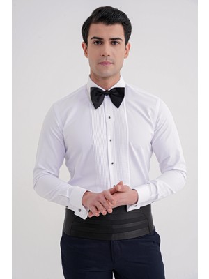 Efor Gk 730 Gömlek Slim Beyaz Smokın