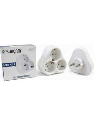 Korçam Üçlü Golyat Fiş Priz