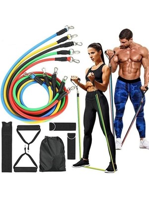 NessiWorld 11 Parça Çok Fonksiyonlu Spor Egzersiz Bandı Seti