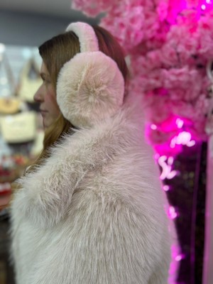 Mare Accessories Krem Peluş Kışlık Kulaklık