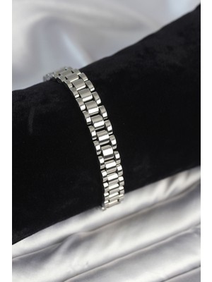 Vice Avm 316L Çelik Gümüş Renk 9 mm Kalınlık Erkek Bileklik - TJ-EB3771 TG-V 11932