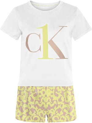 Calvin Klein Kadın Beyaz Calvin Klein Short Set Kadın Beyaz Eşofman Takımı