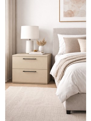 Alteks Dekor Modern 2 Çekmeceli Komodin – Minimal Tasarım, Yatak Odası Komidini