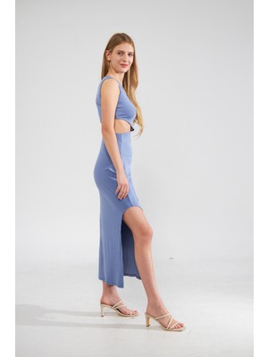 Camenta Yırtmaçlı Uzun Scuba Etek