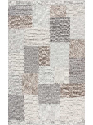 Eko Halı Jade Corbin Natural Naturel Kazak Örgü Desenli El Dokuma Örgü Kilim