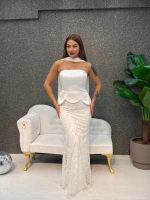 E&A Eren Abiye Straplez Inclı Balık Abıye