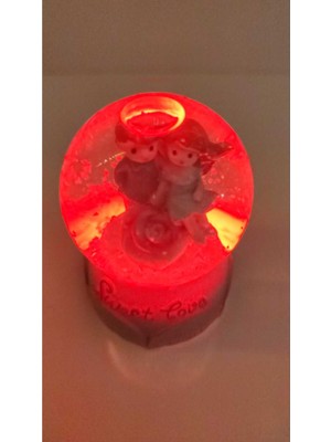 PremiumPort Işıklı Kar Küresi, Mini Boy, 5cm, Şık ve Parlak Dekorasyon Hediye