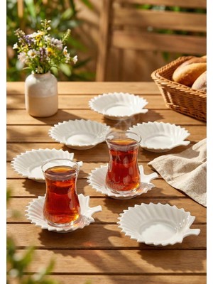 Hometarz Istiridye Çay Tabağı Seti - 6 Parça, 11 cm