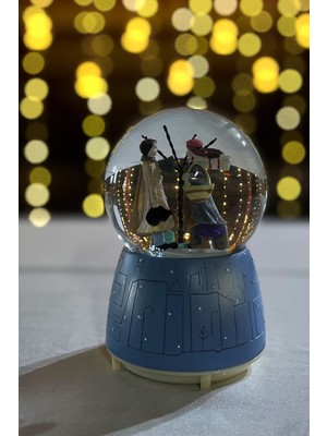 PremiumPort Kış Masalı Kar Küresi, Işıklı ve Müzikli, Sevgiliye Özel Büyük Hediye