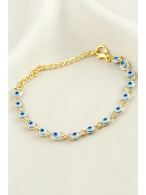 Marsilyan Nazar Boncuk Mineli Bileklik