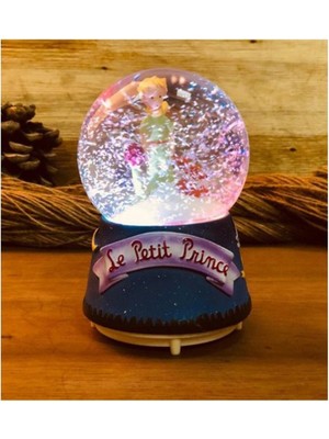 PremiumPort Işıklı ve Müzikli Küçük Prens Kar Küresi, Şık ve Eğlenceli Dekorasyon