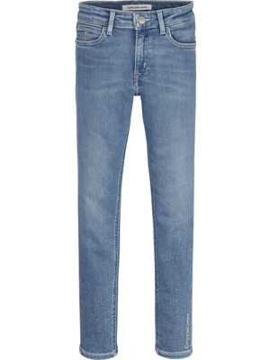 Calvin Klein Kadın Mavi Calvin Klein Skınny Mr Azure Blue Kadın Mavi Kot Pantolon