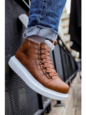 Zapatos CH258 Roma Erkek Spor Günlük Bağcıklı Cilt Bot Cbt - Taba