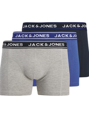 Jack & Jones Erkek Jacdanny Solıd Trunks 3 Pack Pamuklu Boxer