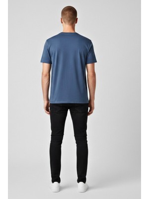 Little Cup Jeans Co Erkek Mint  Regular Fit Yumuşak Doku Basic Tişört