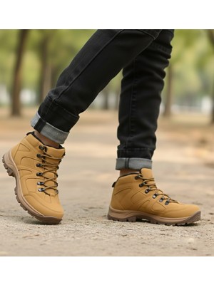 Elit 3441 Sarı Soğuk Geçirmez Sıcak Astarlı Rahat Erkek Çocuk Bot