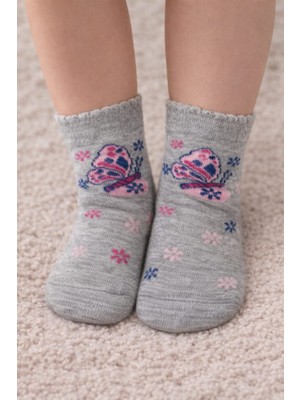 Gigi Giyim Kelebek Baskılı Kız Çocuk Çorap