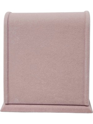 Özer Kutu Dik Geniş S Bileklik&zincir Standı Süet 12 Metal Askılı (17 Cm) Pembe