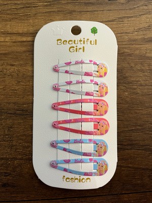 Gülümse Gel Kız Çocuk 6'lı Çıtçıt Toka Barbili Barbi