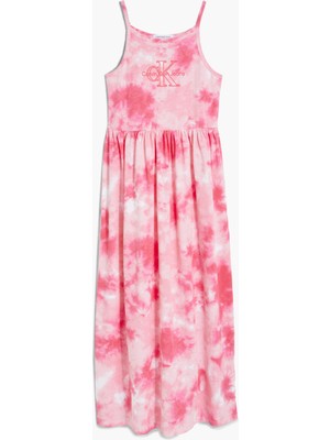 Calvin Klein Kadın Pembe Calvin Klein Tıe Dye Strap Maxı D Kadın Pembe Elbise