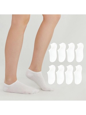 Kral Socks Kadın - Erkek (8 Li - 8 Çift) Pamuklu Terletmez Yazlık Görünmez Çorap Seti