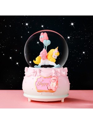 PremiumPort Büyük Boy Kar Küresi Işıklı, Müzikli ve Püskürtmeli Atlı Karınca Dekor