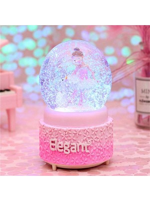 PremiumPort Işıklı ve Müzikli Balerin Kız Temalı Kar Küresi, Hediye ve Dekorasyon