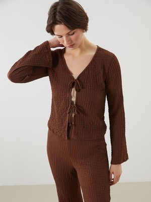 Lc Waikiki Yeni Sezon V Yaka Dokulu Kadın Hırka