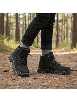 Elit Xstep 9374 Siyah Soğuk Geçirmez Sıcak Astarlı Rahat Erkek Çocuk Bot