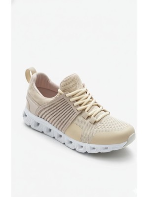 Elit 397 Bej Hafif Rahat Nefes Alabililen Erkek Spor Ayakkabı