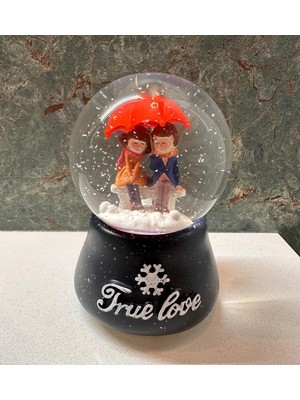 PremiumPort Aşk Işıklı ve Müzikli Büyük Boy Kar Küresi, Şık ve Büyüleyici Dekorasyon