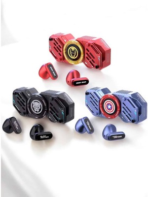 Adat Kırmızı Kablosuz Bluetooth Kulaklık Stres Çarklı Oyuncu Kulaklığı