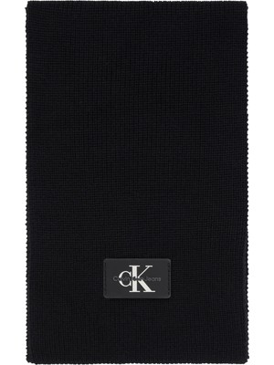 Calvin Klein Kadın Siyah Calvin Klein Monologo Rubber Patc Kadın Siyah Atkı