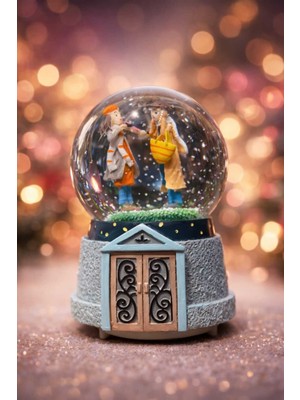 PremiumPort Sevgili Çiftler Için Kar Küresi, 13X8 Cm, Şık ve Havalı Dekorasyon