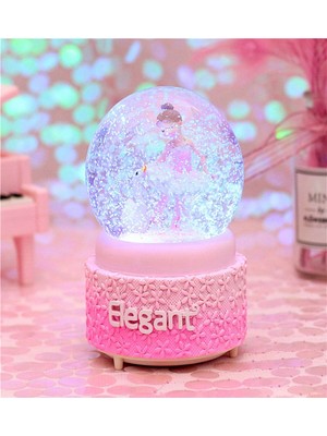 PremiumPort Balerin Kız Temalı Işıklı ve Müzikli Kar Küresi, Elegant Tasarım