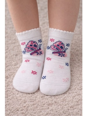 Gigi Giyim Kelebek Baskılı Kız Çocuk Çorap