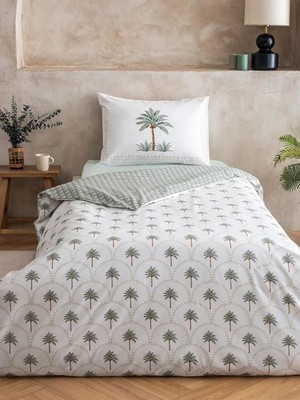 LC Waikiki Karışık Palmiye Desenli Tek Kişilik Nevresim Takımı  (S6)