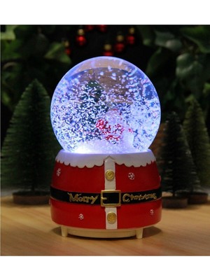 PremiumPort Yılbaşı Noel Kar Küresi, Işıklı, Müzikli ve Kar Motorlu, Mega Boy, Kemerli