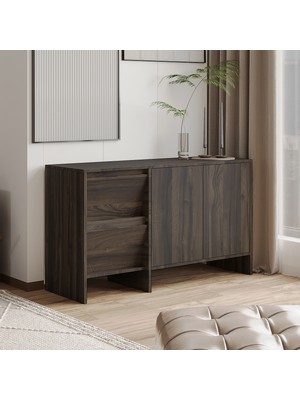 İnarch Dizayn Laris 130 cm Modern Konsol – 4 Kapaklı, Yüksek Ayaklı, Minimalist Tasarım