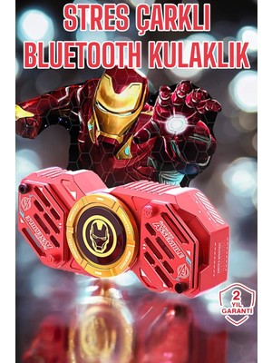 Adat Stres Çarklı Bluetooth Kulaklık Kablosuz Kırmızı Yüksek Ses Kaliteli