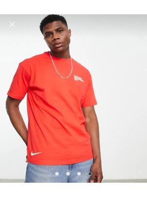 Nike Sportswear Circa Graphic Short-Sleeve Bol Kalıp Kırmızı Erkek T-Shirt DR7801-696