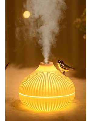 Exenar Mini Hava Nemlendirici Buhar Makinesi LED Işık Tasarımlı Difüzör Gece Lambası Humidifier 300ML
